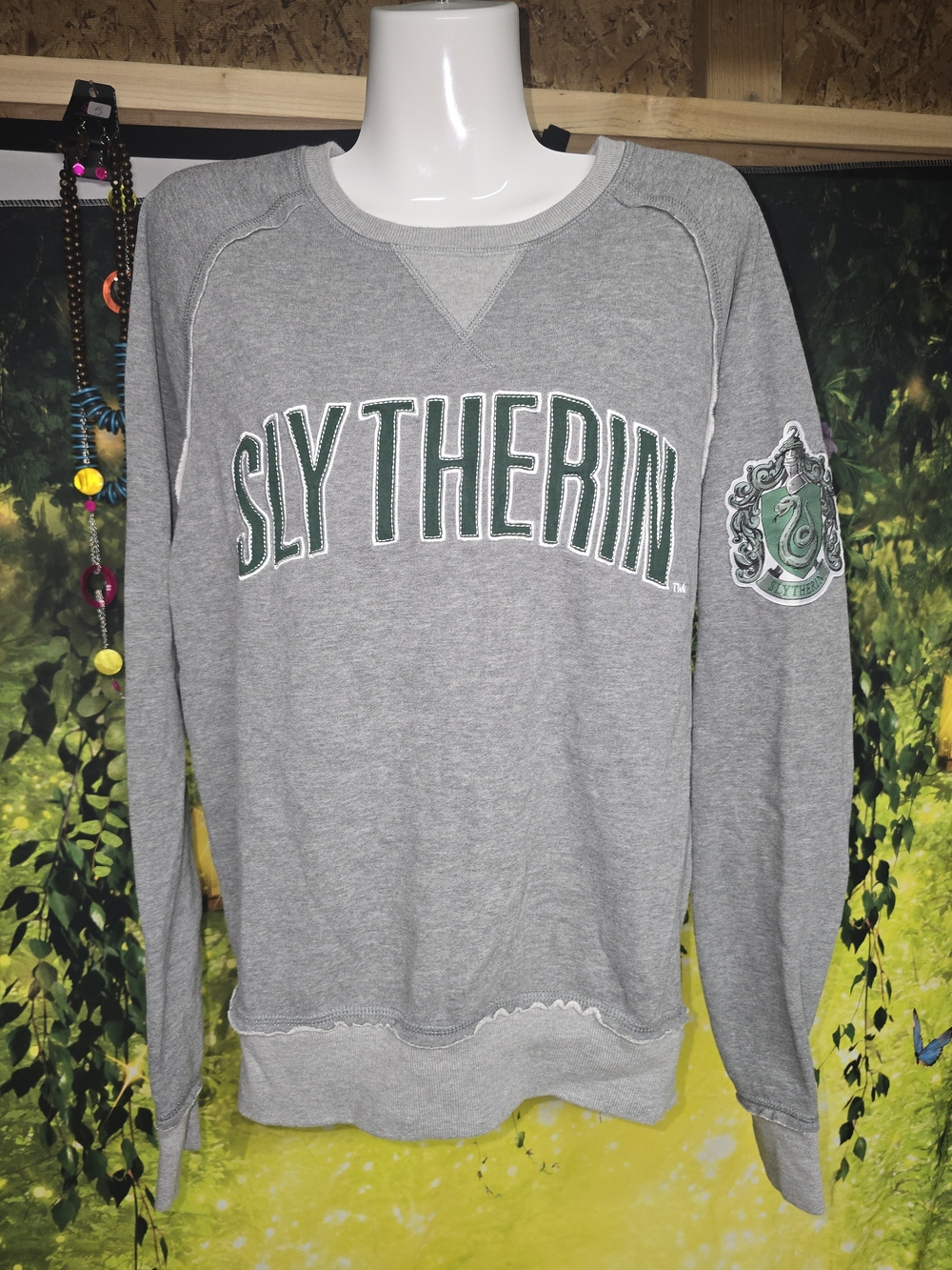 #173 Official Slytherin Gray Crewneck Sweatshirt